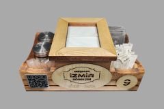 Cafe ve Restoran için Doğal Ahşap Menaj Takımı (Şekerlik, Peçetelik, Sosluk) - Model 2