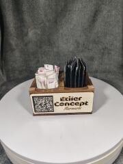 Cafe ve Restoran için Doğal Ahşap Menaj Takımı (Şekerlik, Peçetelik, Sosluk) - Model 2