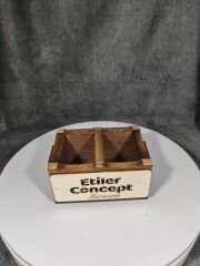 Cafe ve Restoran için Doğal Ahşap Menaj Takımı (Şekerlik, Peçetelik, Sosluk) - Model 2