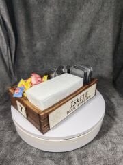 Cafe ve Restoran için Doğal Ahşap Menaj Takımı (Şekerlik, Peçetelik, Sosluk) - Model 8