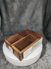 Cafe ve Restoran için Doğal Ahşap Menaj Takımı (Şekerlik, Peçetelik, Sosluk) - Model 8