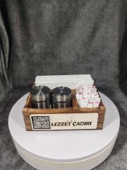 Cafe ve Restoran için Doğal Ahşap Menaj Takımı (Şekerlik, Peçetelik, Sosluk) - Model 6