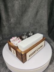 Cafe ve Restoran için Doğal Ahşap Menaj Takımı (Şekerlik, Peçetelik, Sosluk) - Model 6