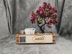 Cafe ve Restoran için Doğal Ahşap Menaj Takımı (Şekerlik, Peçetelik, Sosluk) - Model 4