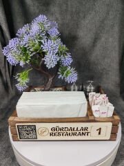 Cafe ve Restoran için Doğal Ahşap Menaj Takımı (Şekerlik, Peçetelik, Sosluk) - Model 9