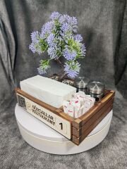 Cafe ve Restoran için Doğal Ahşap Menaj Takımı (Şekerlik, Peçetelik, Sosluk) - Model 9