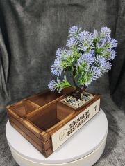 Cafe ve Restoran için Doğal Ahşap Menaj Takımı (Şekerlik, Peçetelik, Sosluk) - Model 9