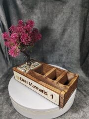 Cafe ve Restoran için Doğal Ahşap Menaj Takımı (Şekerlik, Peçetelik, Sosluk) - Model 11