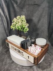 Cafe ve Restoran için Doğal Ahşap Menaj Takımı (Şekerlik, Peçetelik, Sosluk) - Model 13