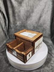 Cafe ve Restoran için Doğal Ahşap Menaj Takımı (Şekerlik, Peçetelik, Sosluk) - Model 14