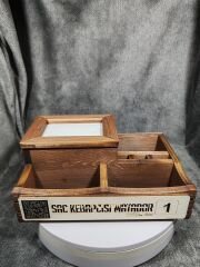 Cafe ve Restoran için Doğal Ahşap Menaj Takımı (Şekerlik, Peçetelik, Sosluk) - Model 22