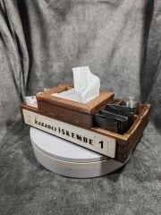 Cafe ve Restoran için Doğal Ahşap Menaj Takımı (Şekerlik, Peçetelik, Sosluk) - Model 24