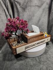 Cafe ve Restoran için Doğal Ahşap Menaj Takımı (Şekerlik, Peçetelik, Sosluk) - Model 25